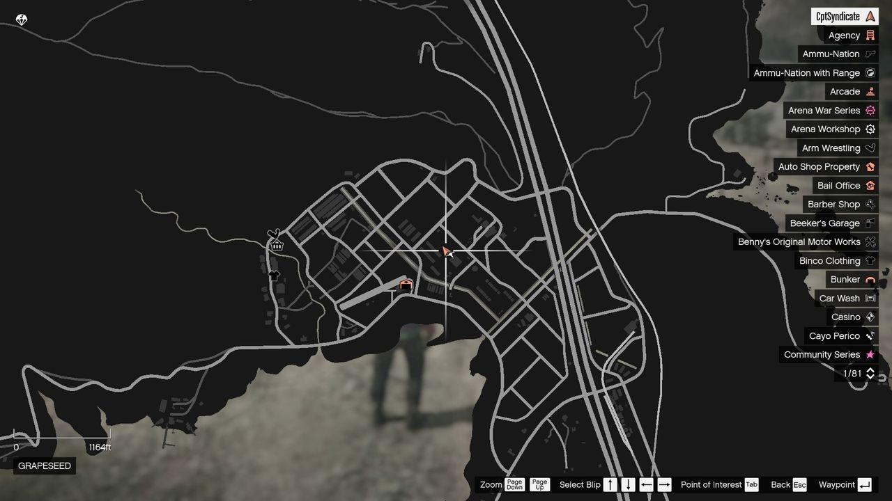 Cow's location on the map.