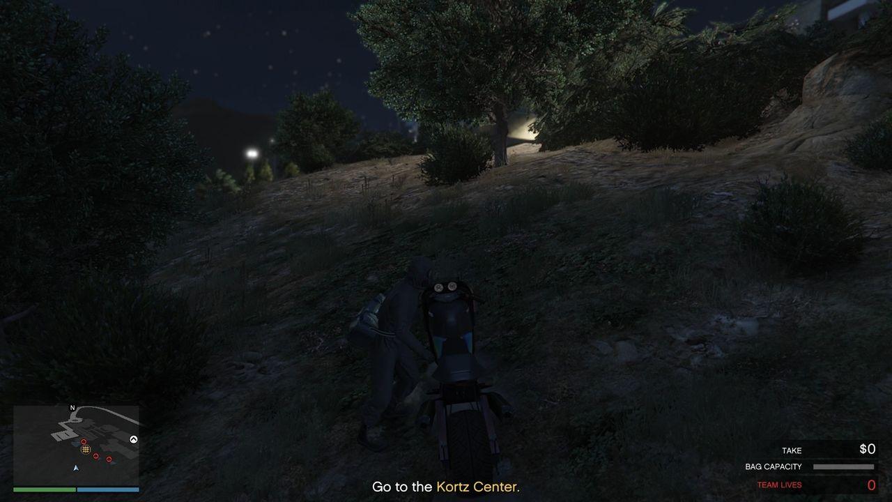 Parking on the left side of the Kortz Center. You can check the minimap to see the rough location where you need to be.