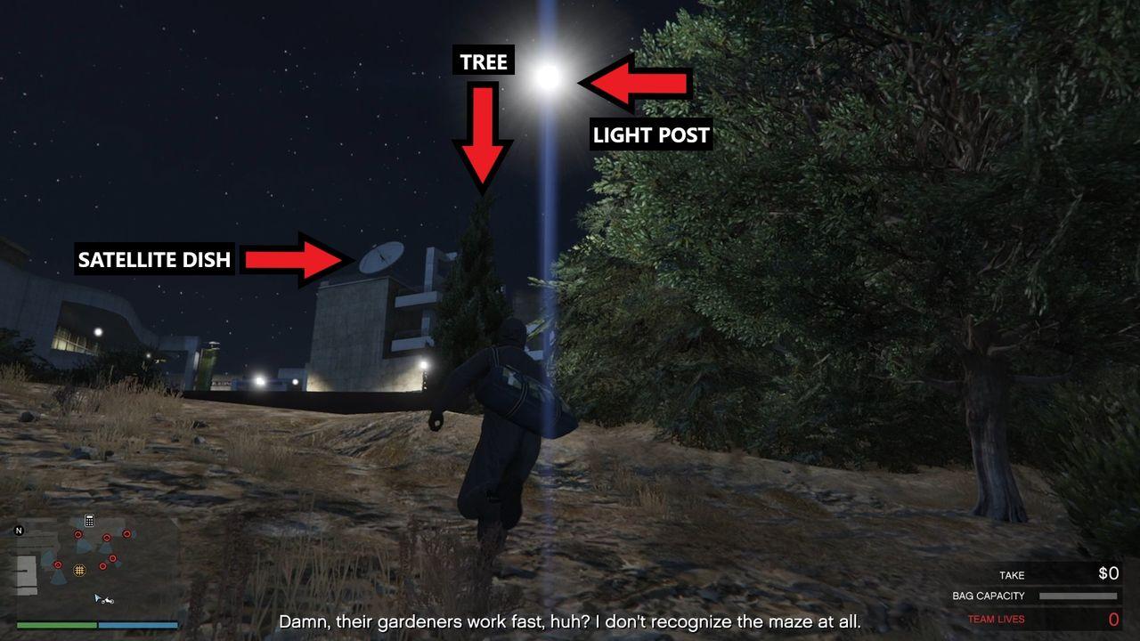 The light post you need to run up to.