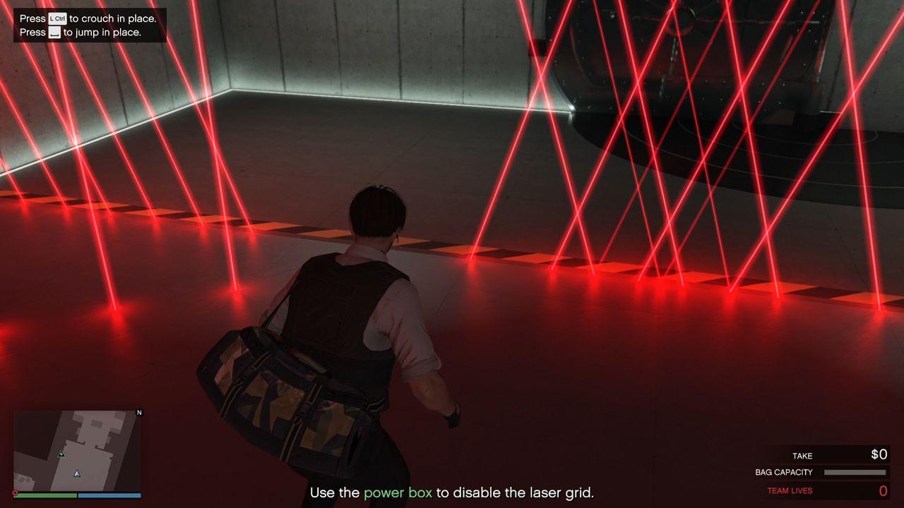 As soon as you land, you can exit via the opening ahead of you.
