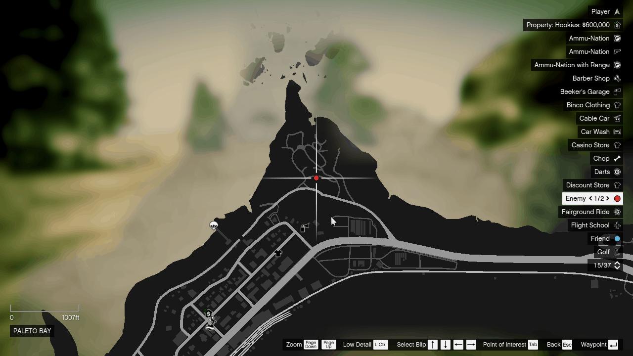 The dirt road where the event occurs in the northern part of paleto bay