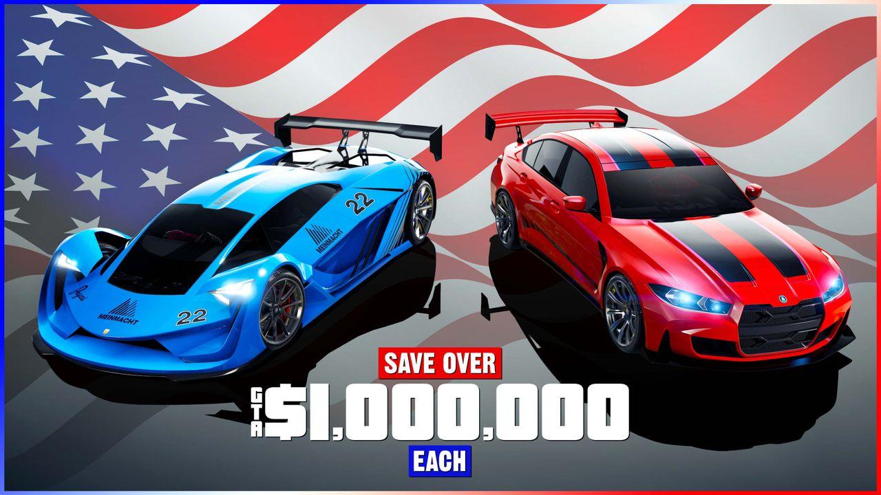 Sports cars, muscle cars, and motorcycles are also discounted, including the Pegassi Tezeract and Överflöd Zeno at 60% off.