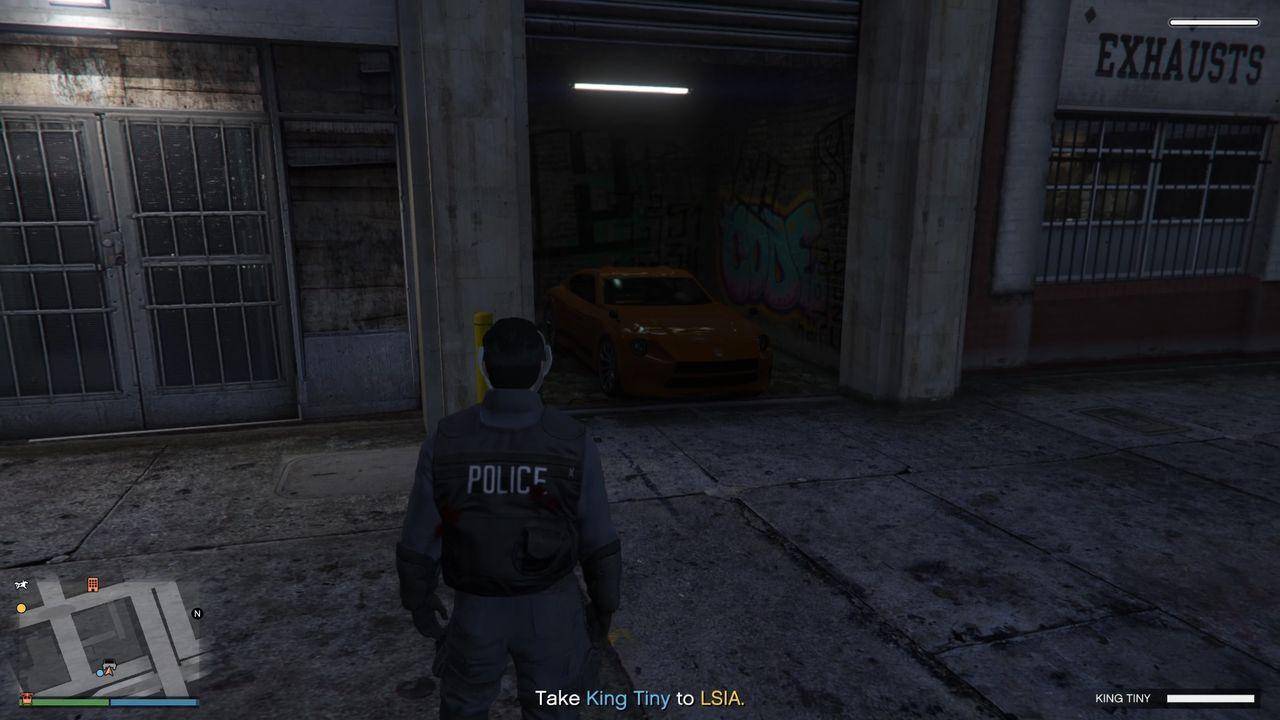 Stashed getaway vehicle.