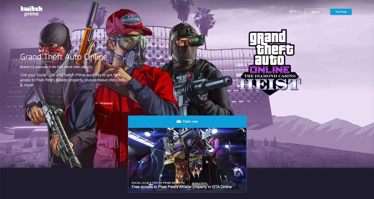 Twitch Prime Gaming + GTA Benefits Guide | GTA BOOM