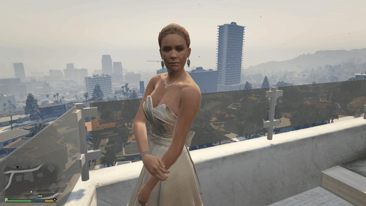 Runaway Bride in the back yard of her house after you drop her