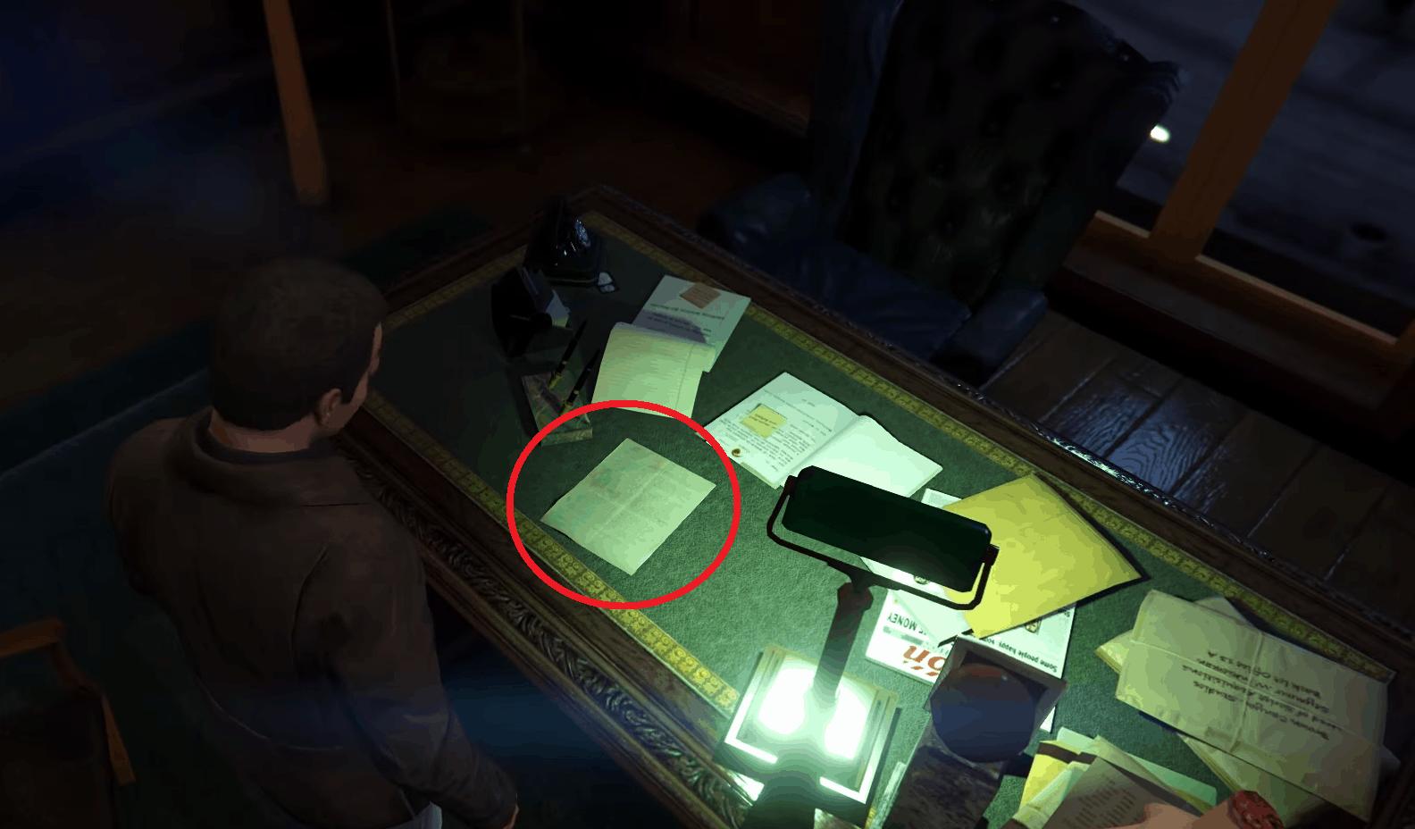 Letter sitting on Solomon Richards desk