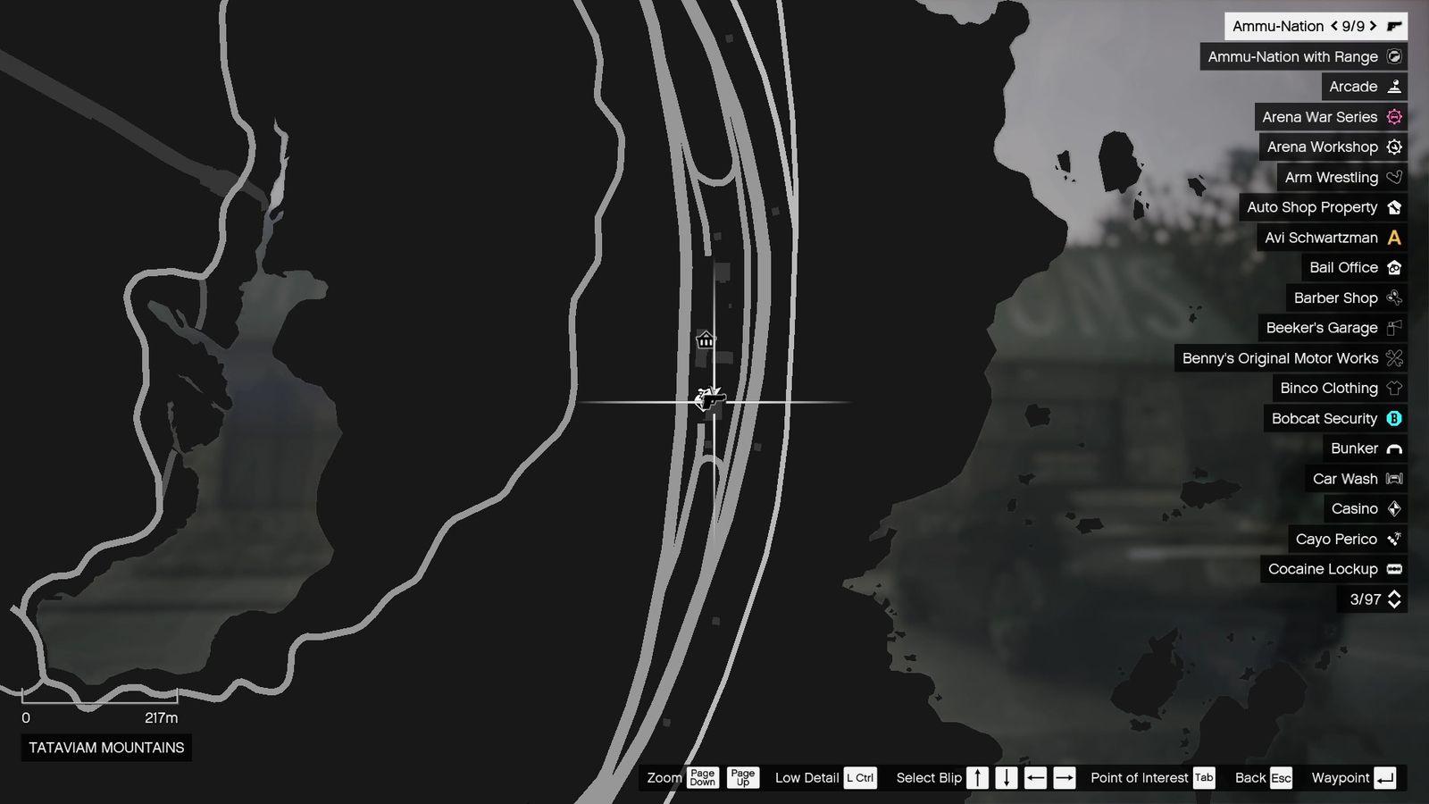 The map shows the location of the lucky clover in Tataviam Mountains area.