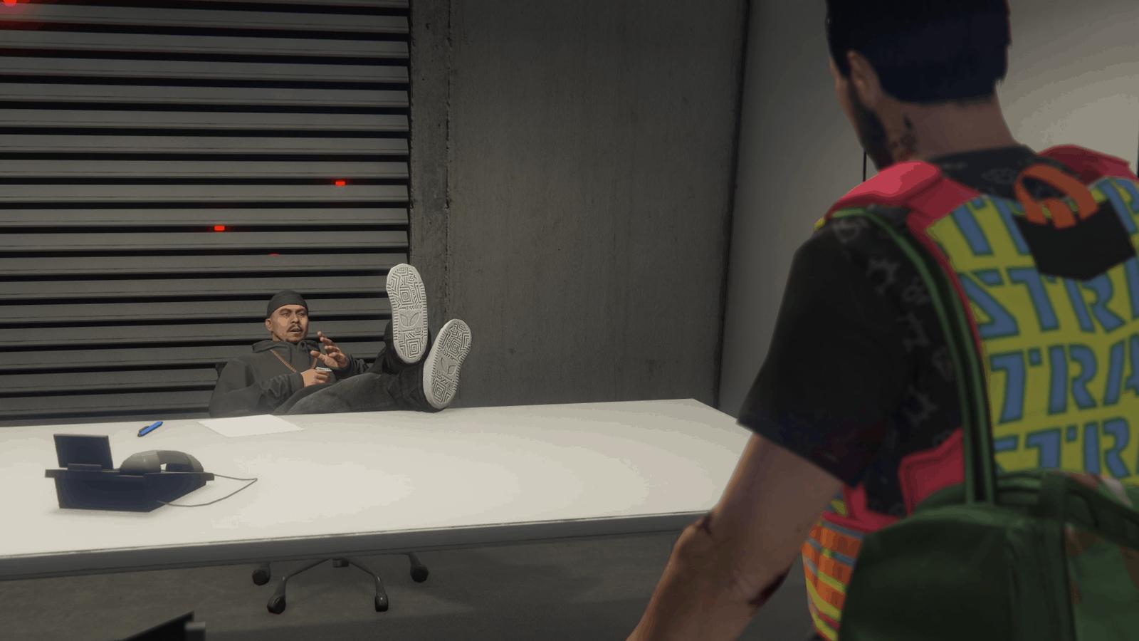 Cutscene plays after reaching the interrogation room