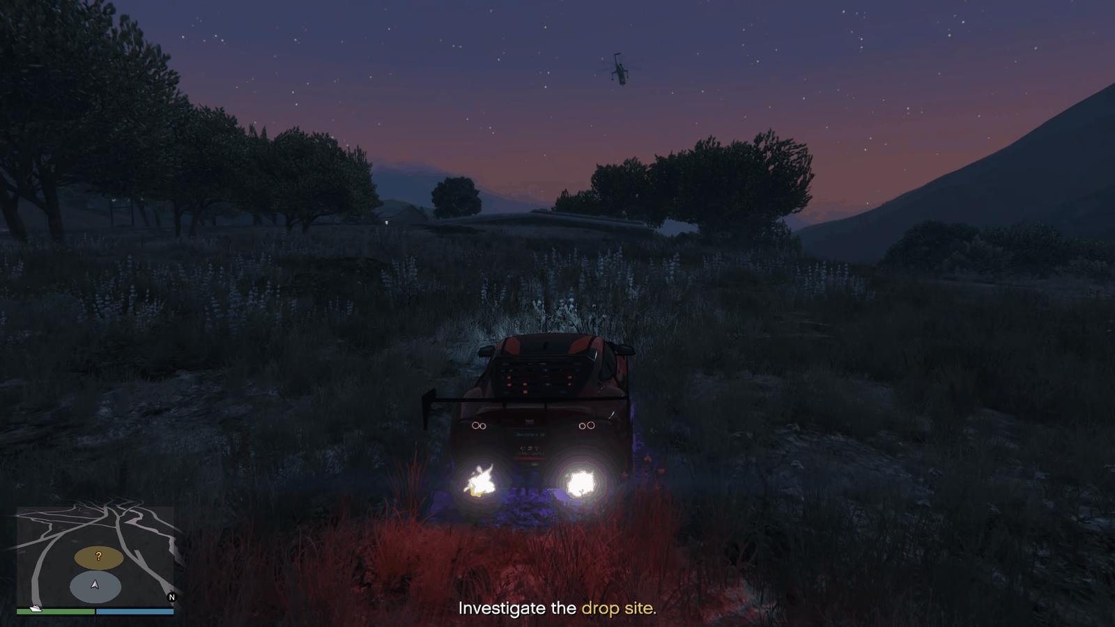 Driving to the drop site to investigate it