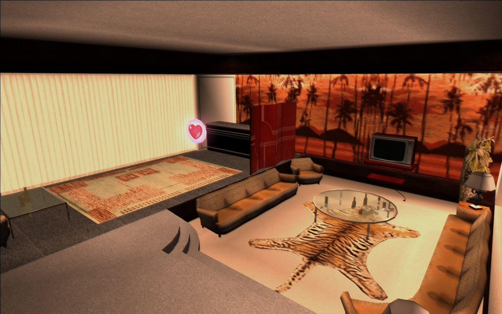 Ring Wing Living Room in the Basement.