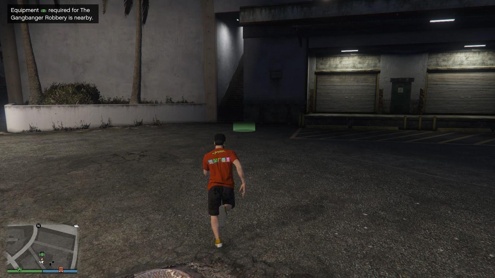 Walk up to the circle and interact with it to call Jamal to start the task.