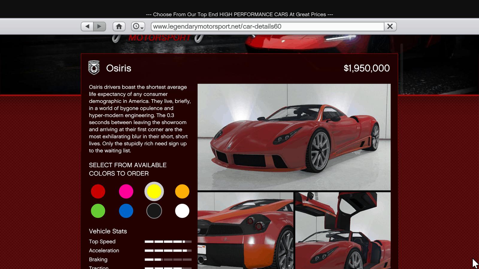 Pegassi Osiris Legendary Motorsports Store Page