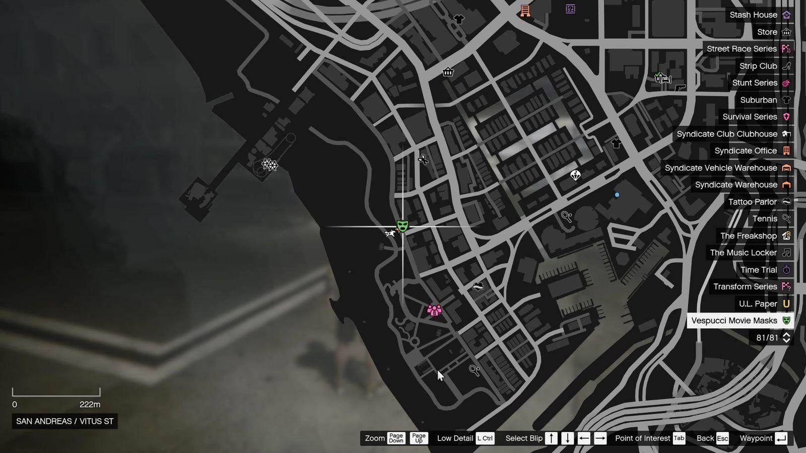 Mask shop location on the map.