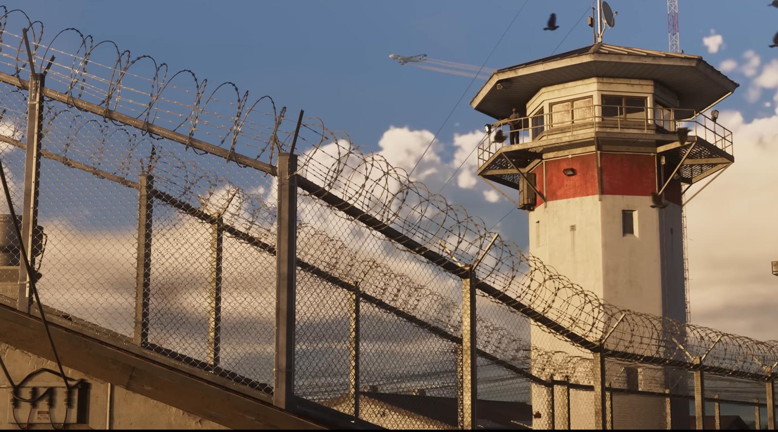 A watchtower at the Leonida Department of Corrections facility.