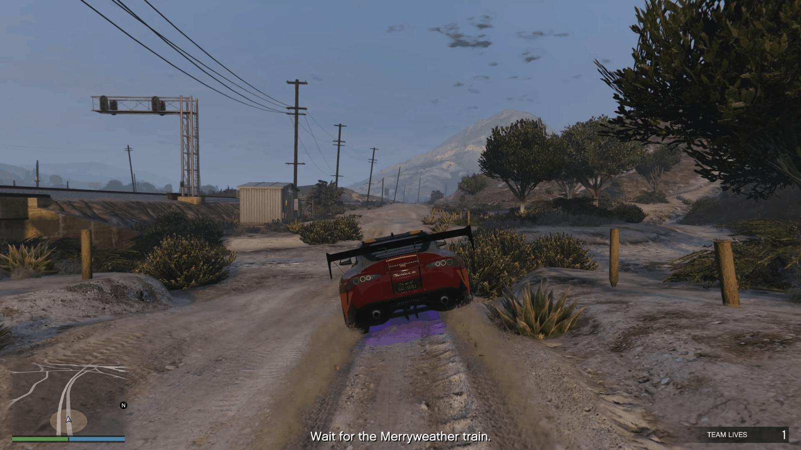 Waiting for the train at the interception point
