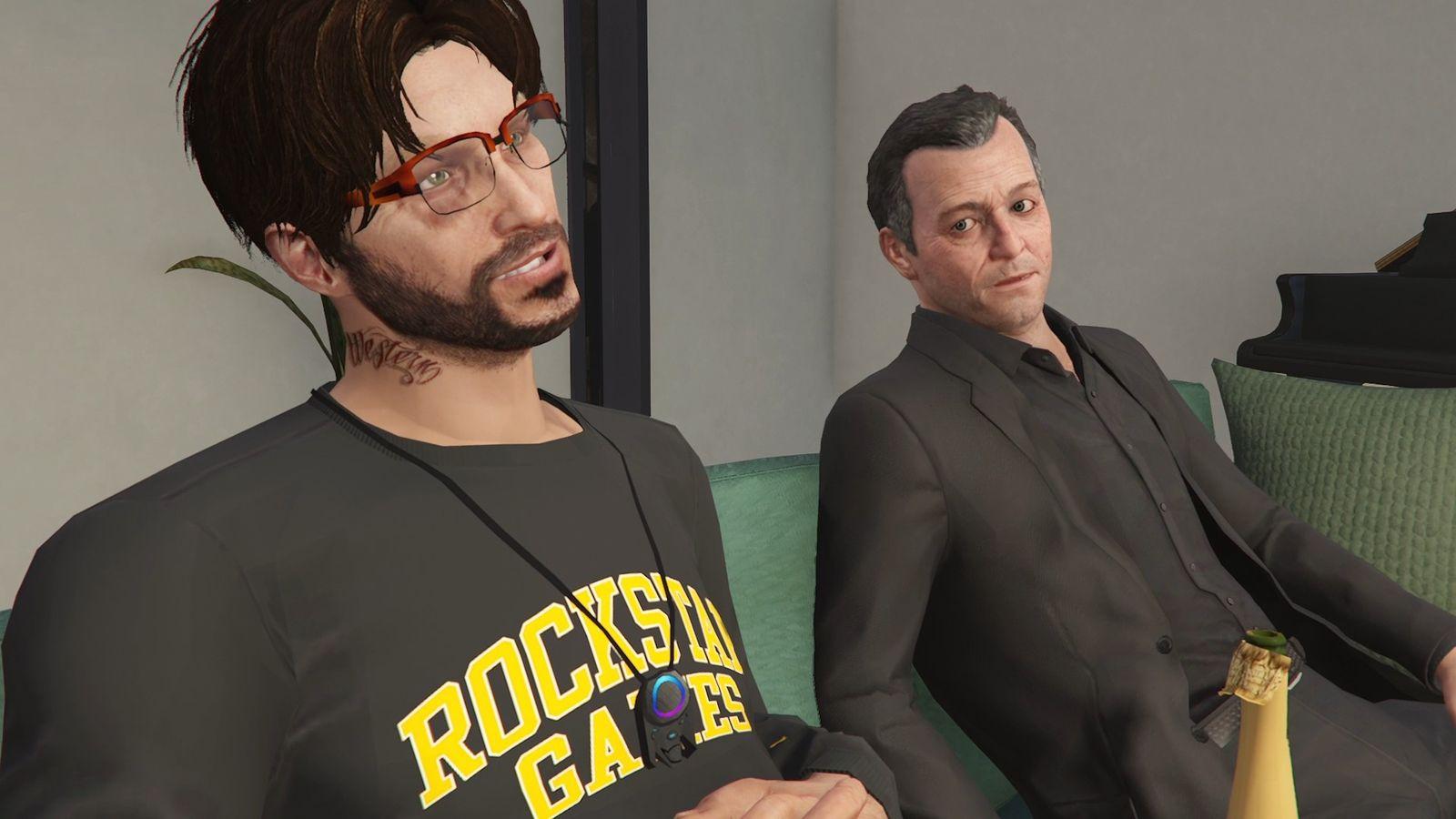 Michael with our GTA Online character.