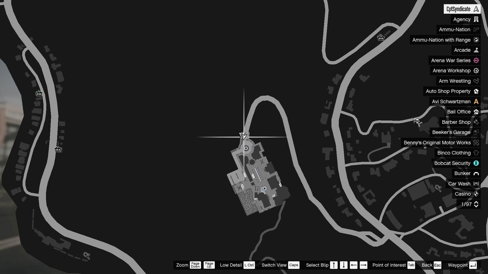 The map shows the location of the golden clover found outside the Kortz Center in Pacific Bluffs.