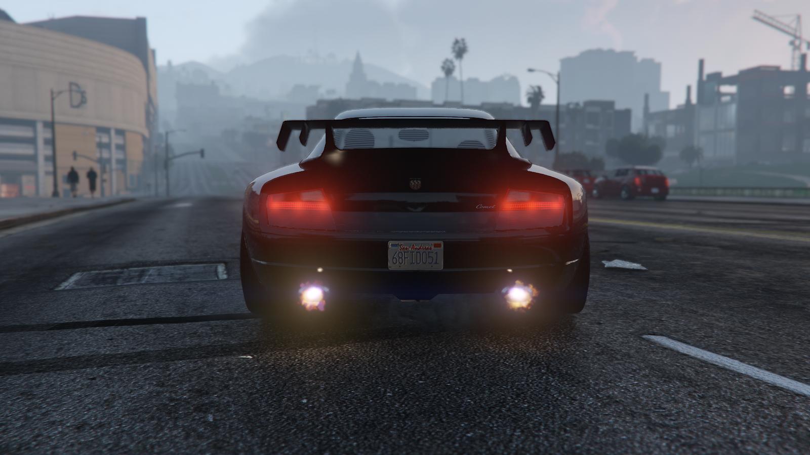 The back of the base Pfister Comet as seen in GTA Online.