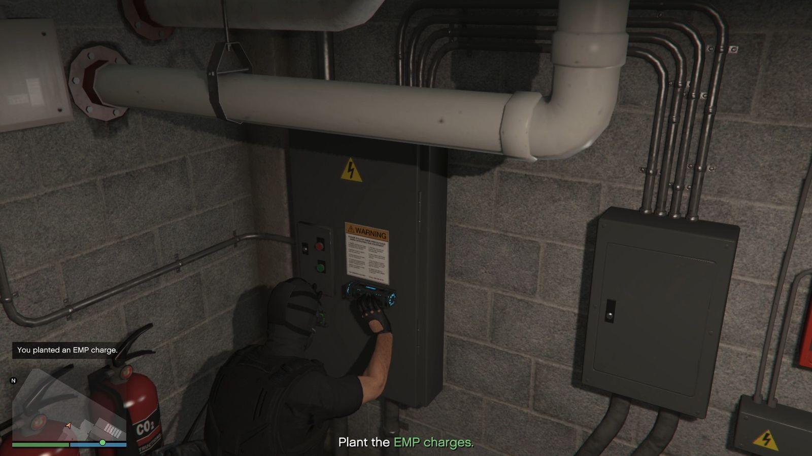 Planting the EMP Charge.