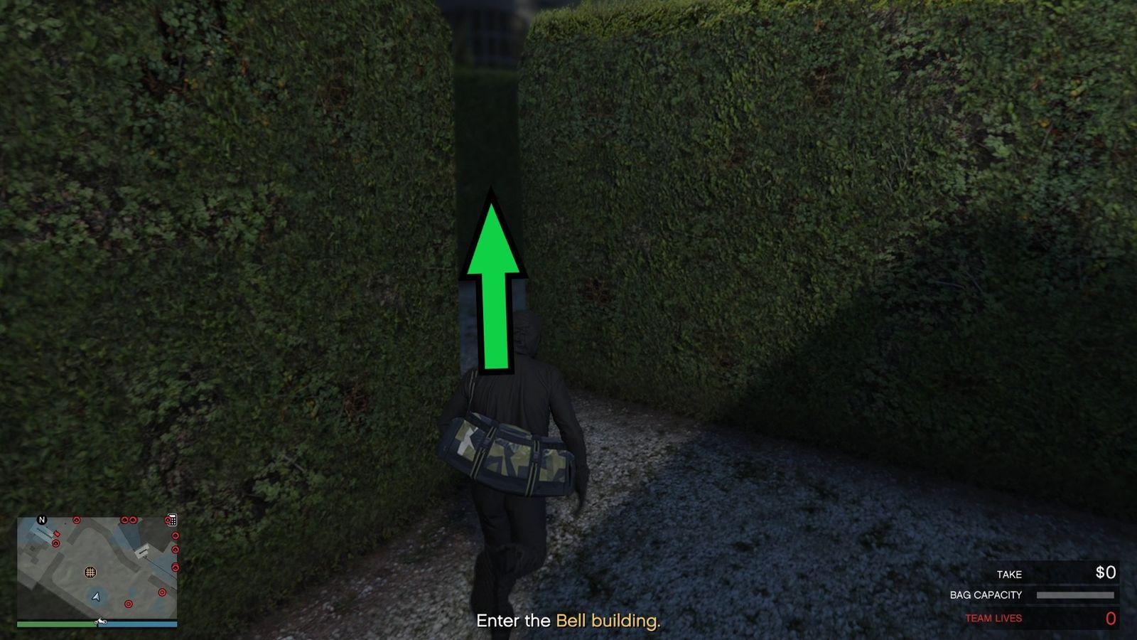 Go through the middle horizontally.