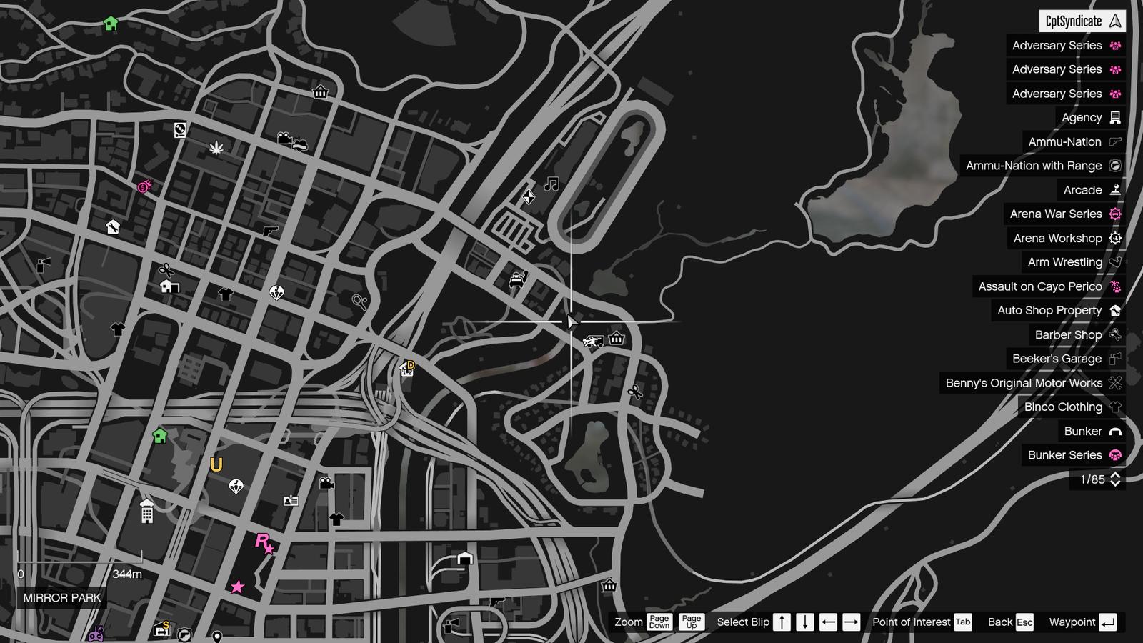 Sewage tunnel entrance location on the map.