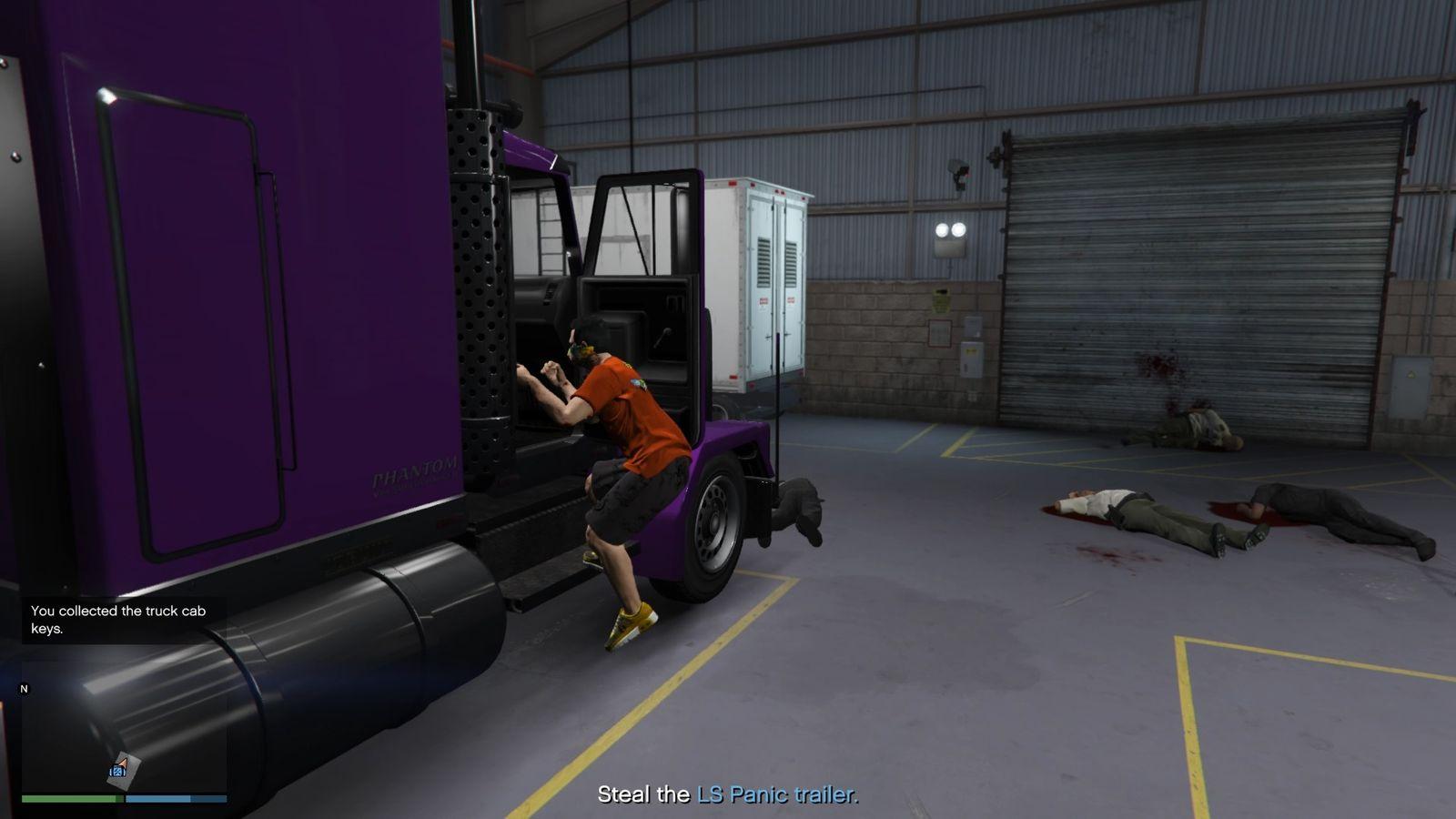 After getting the cab keys, you should be able to enter the trailer.