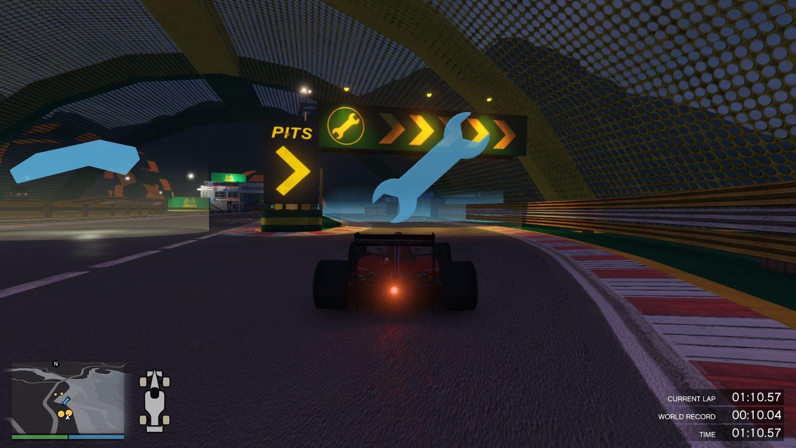 Open Wheel Race Track Pit Stop.