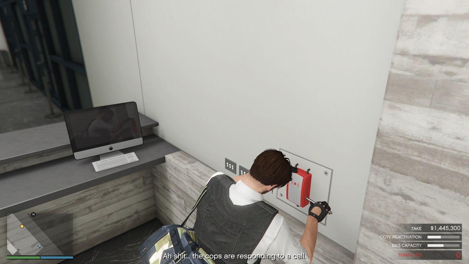 Disabling the security alarm.