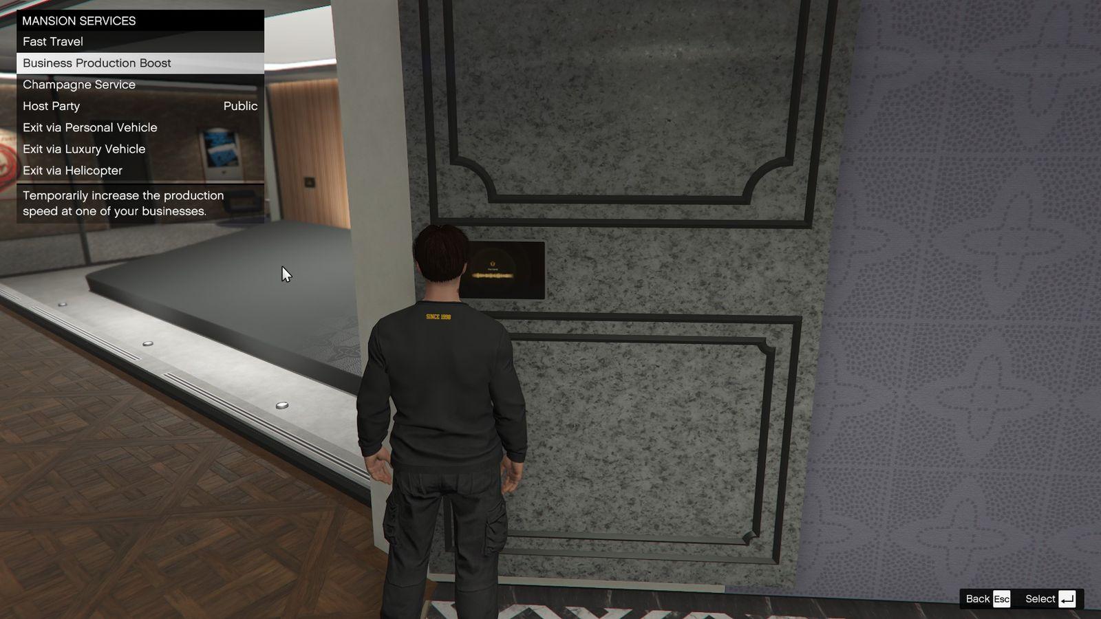 AI Concierge Services accessed using a wall tablet.