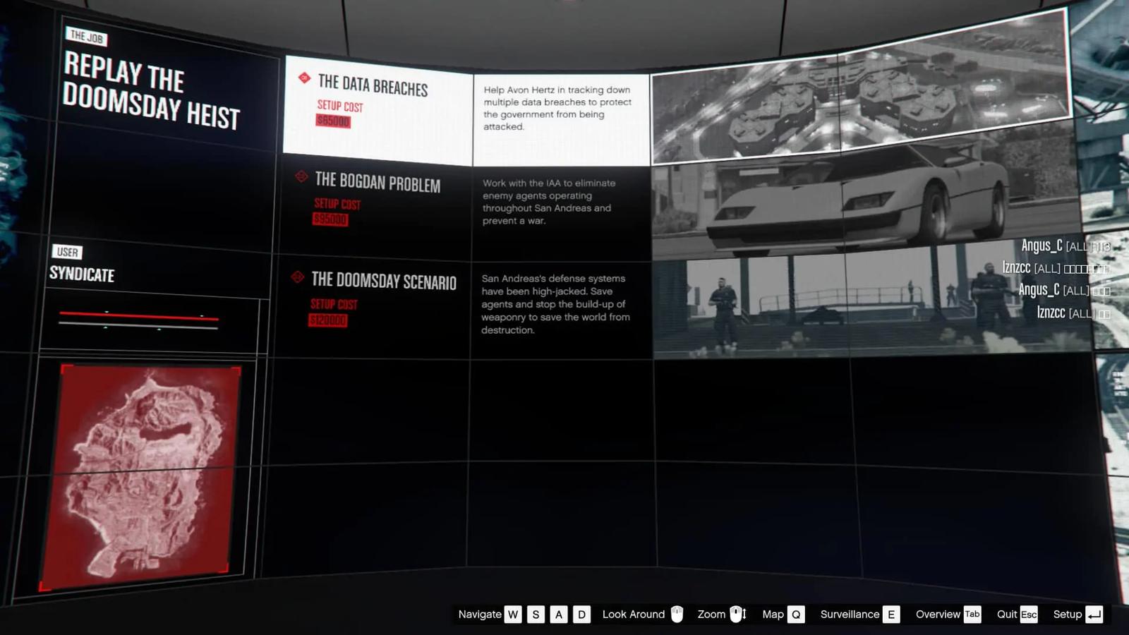 Setup Screen