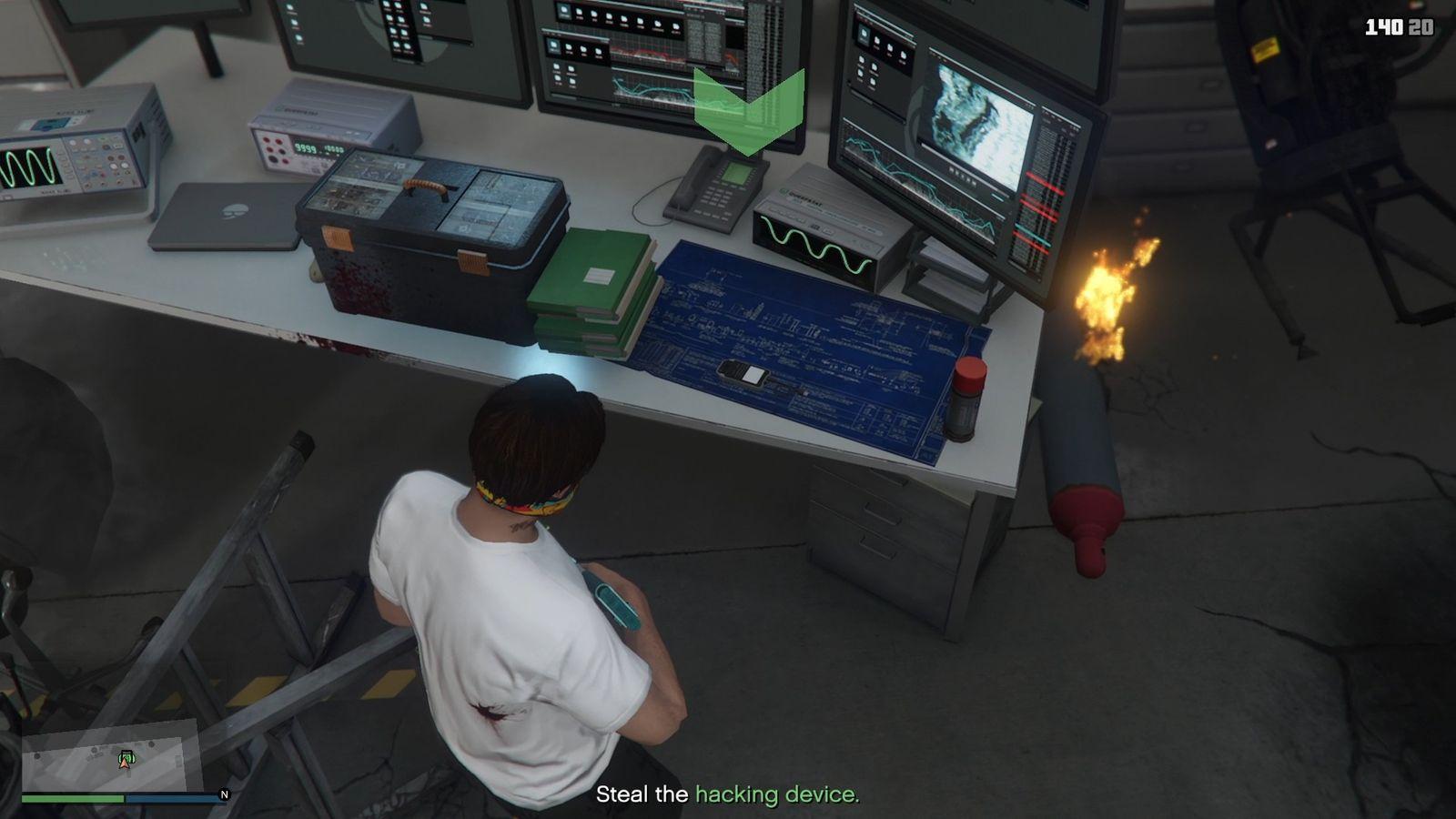 The hacking device.