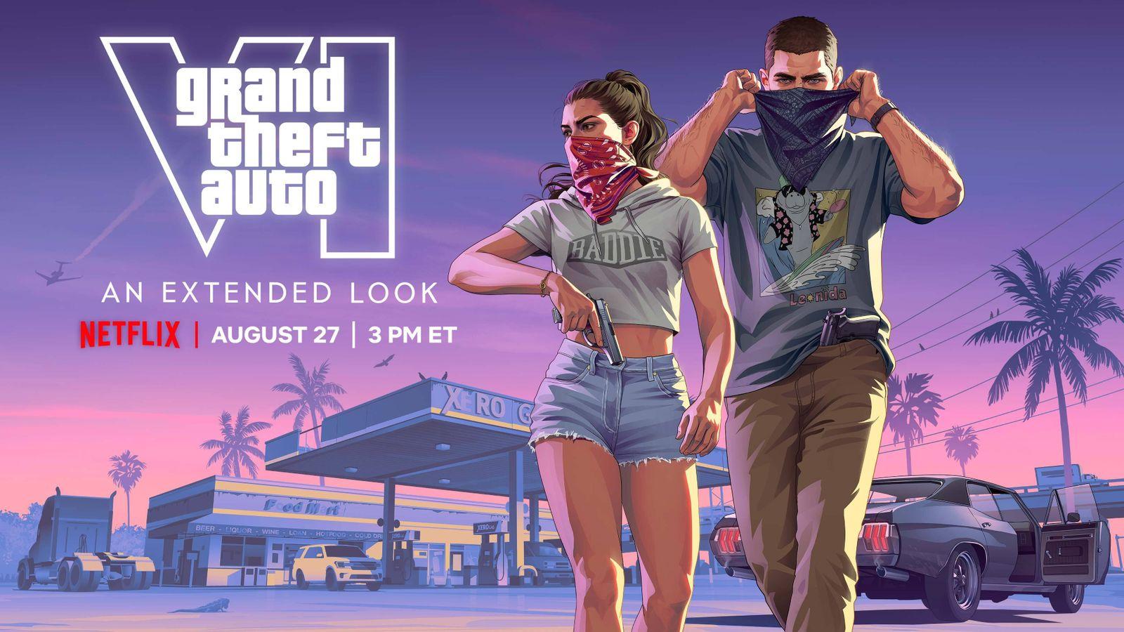 Rockstar’s GTA VI Extended Look is still on schedule, with the gameplay reveal set to premiere on Netflix on August 27.