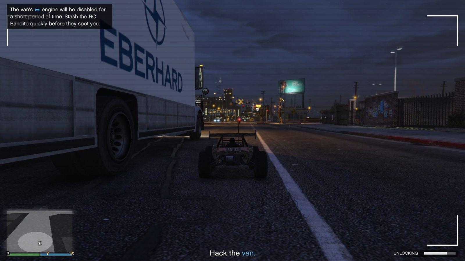 Hacking to unlock the back of the Eberhard van.