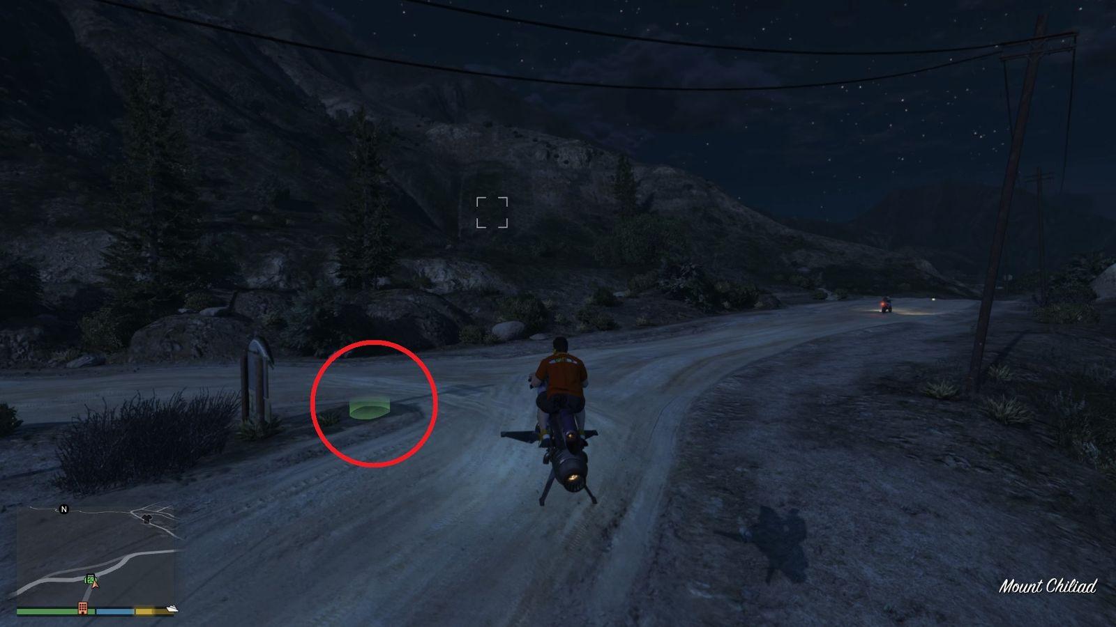 The classic GTA franchise signature mission starting icon.