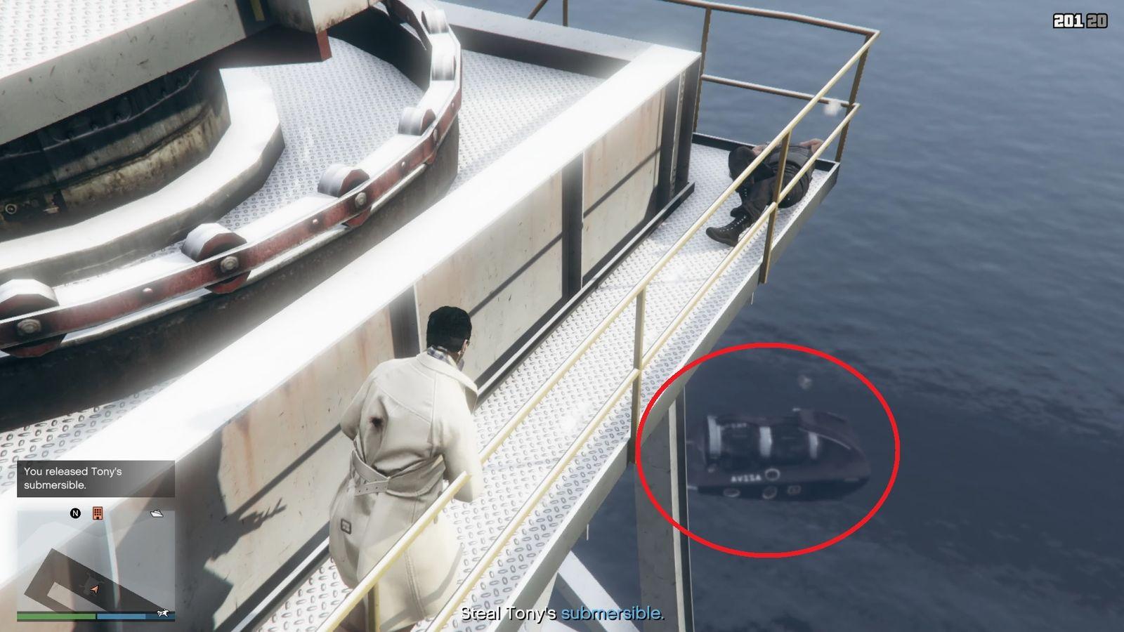 Released submersible.