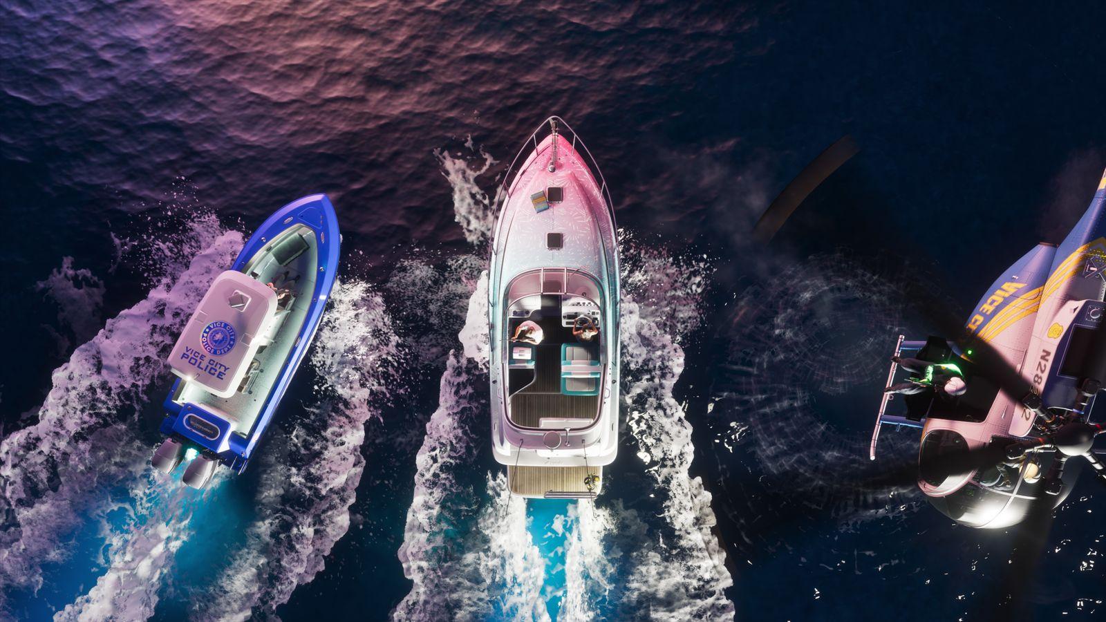 An overhead view of the Squalo's deck and cockpit.