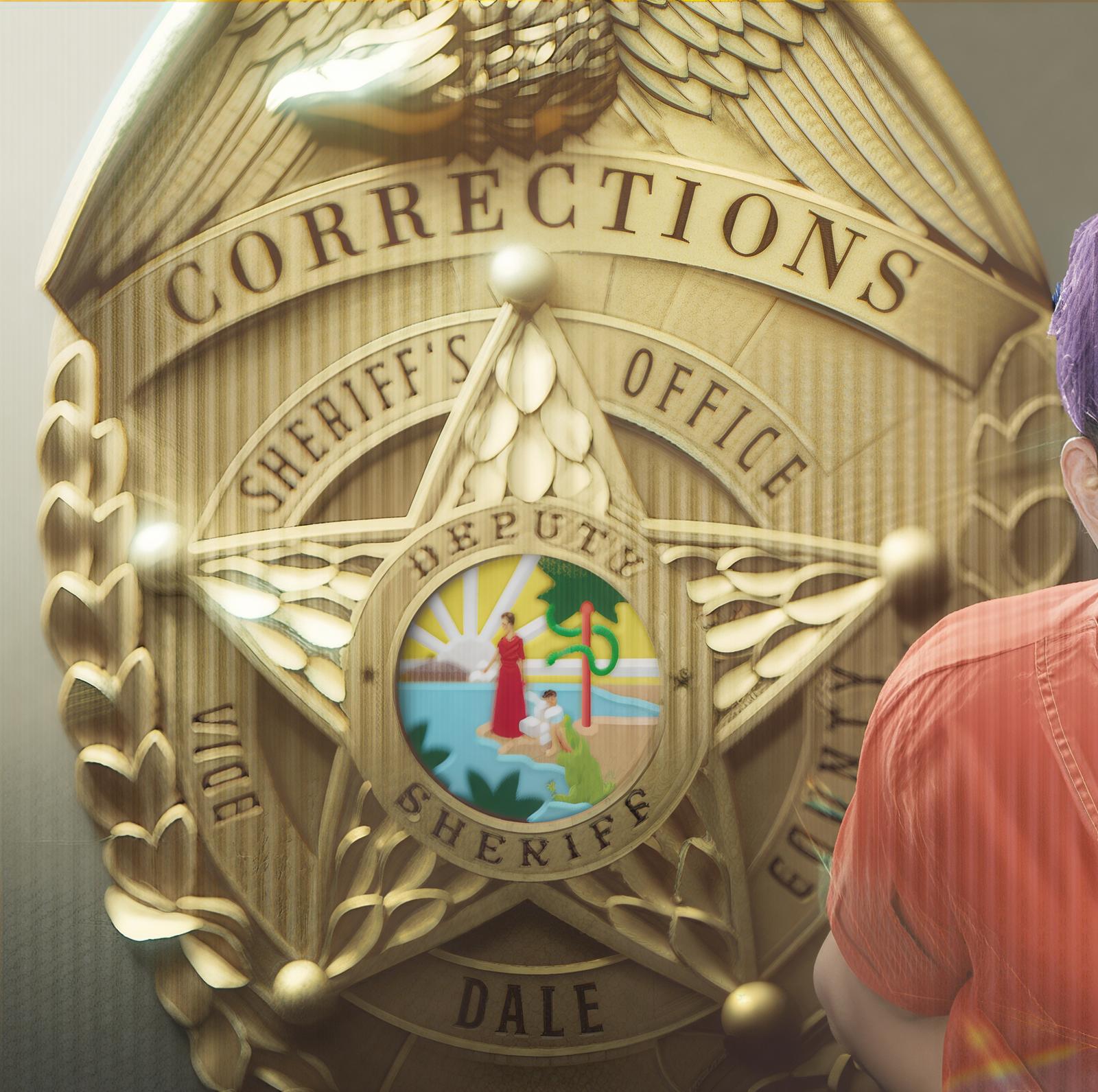 Correction Officer's badge of the Vice-Dale Police Department as seen in the first GTA 6 trailer.