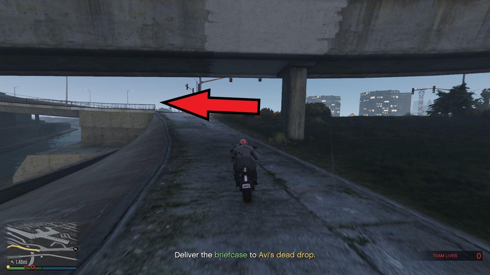 The left you need to take to get on the main road.