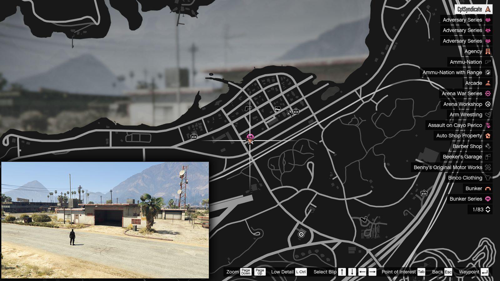 Sandy Shores Fire Station Location.