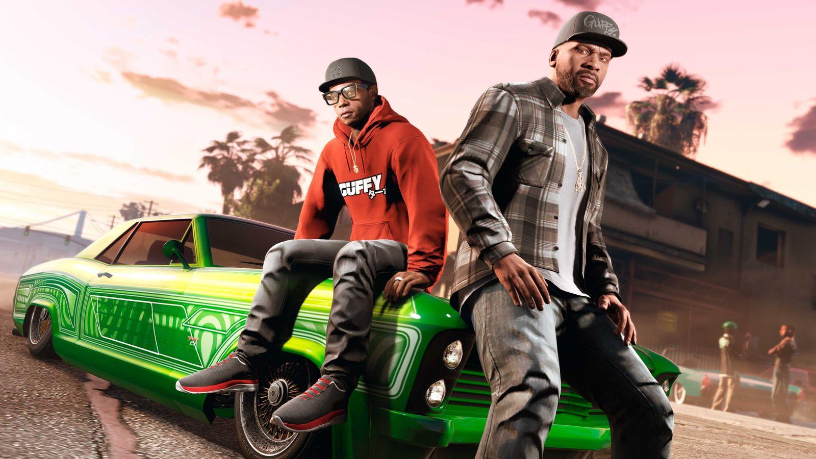 Official promotional artwork for Short Trips co-op mission featuring Franklin and Lamar.