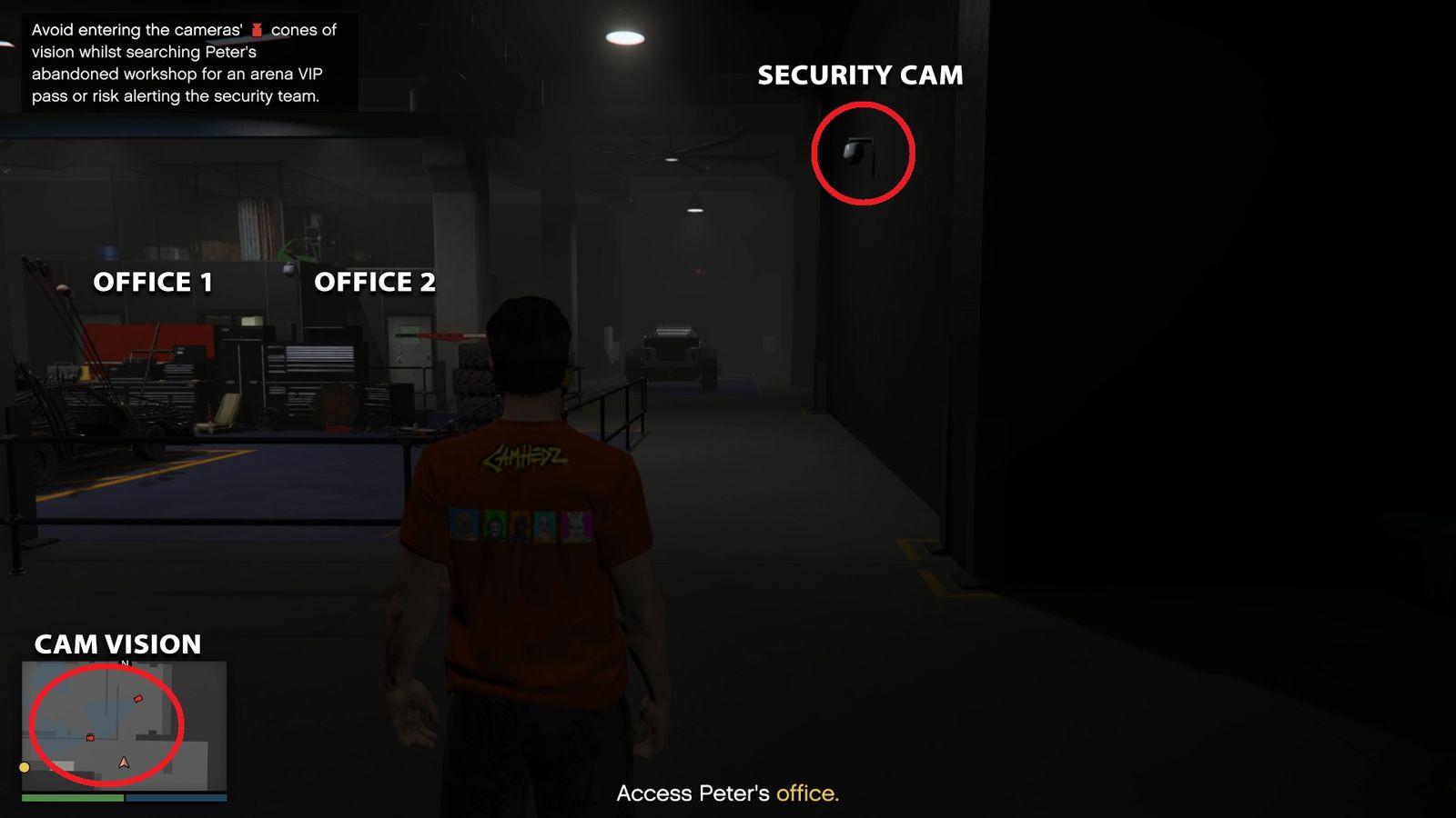 You need to be careful of all the security cameras in this workshop.