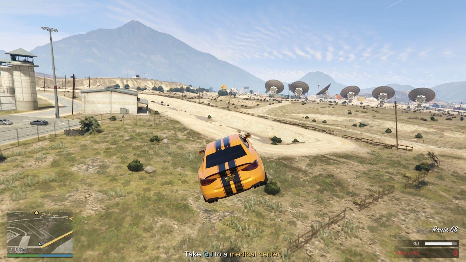 Cutting through the middle, by the prison.