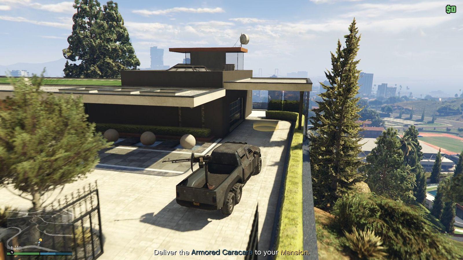 Delivering the Armored Caracara to the Mansion.