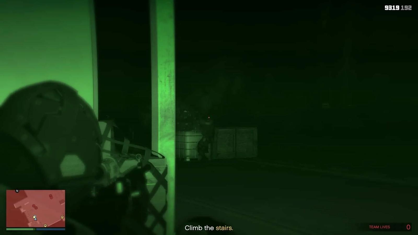 Taking out enemies to the left of the covered boxes