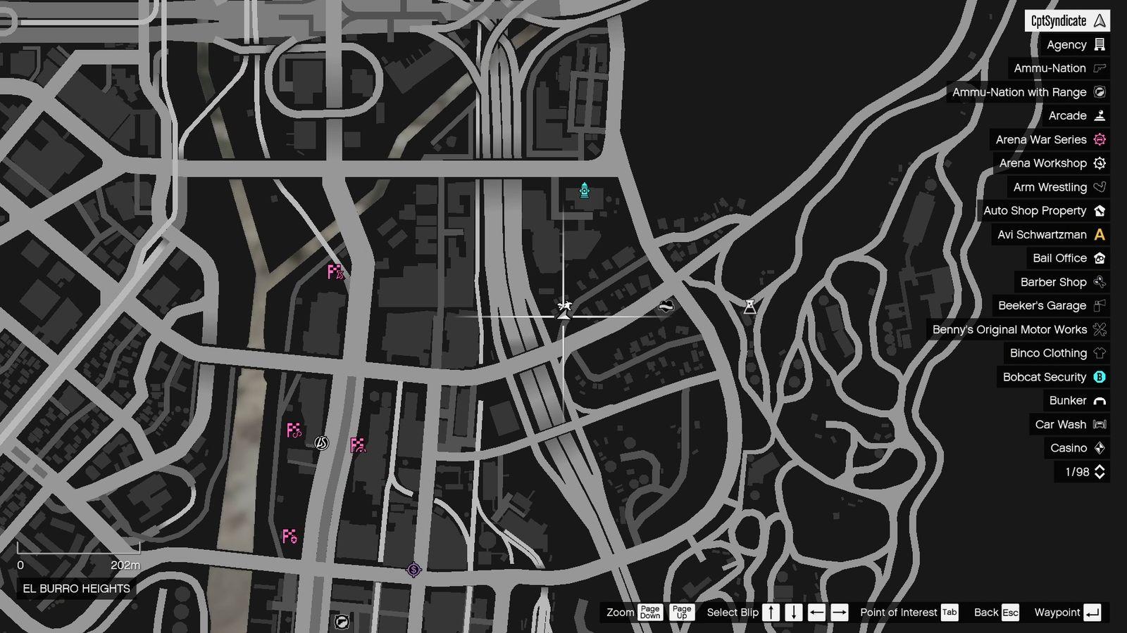The map shows the location of the lucky clover at El Burro Heights.