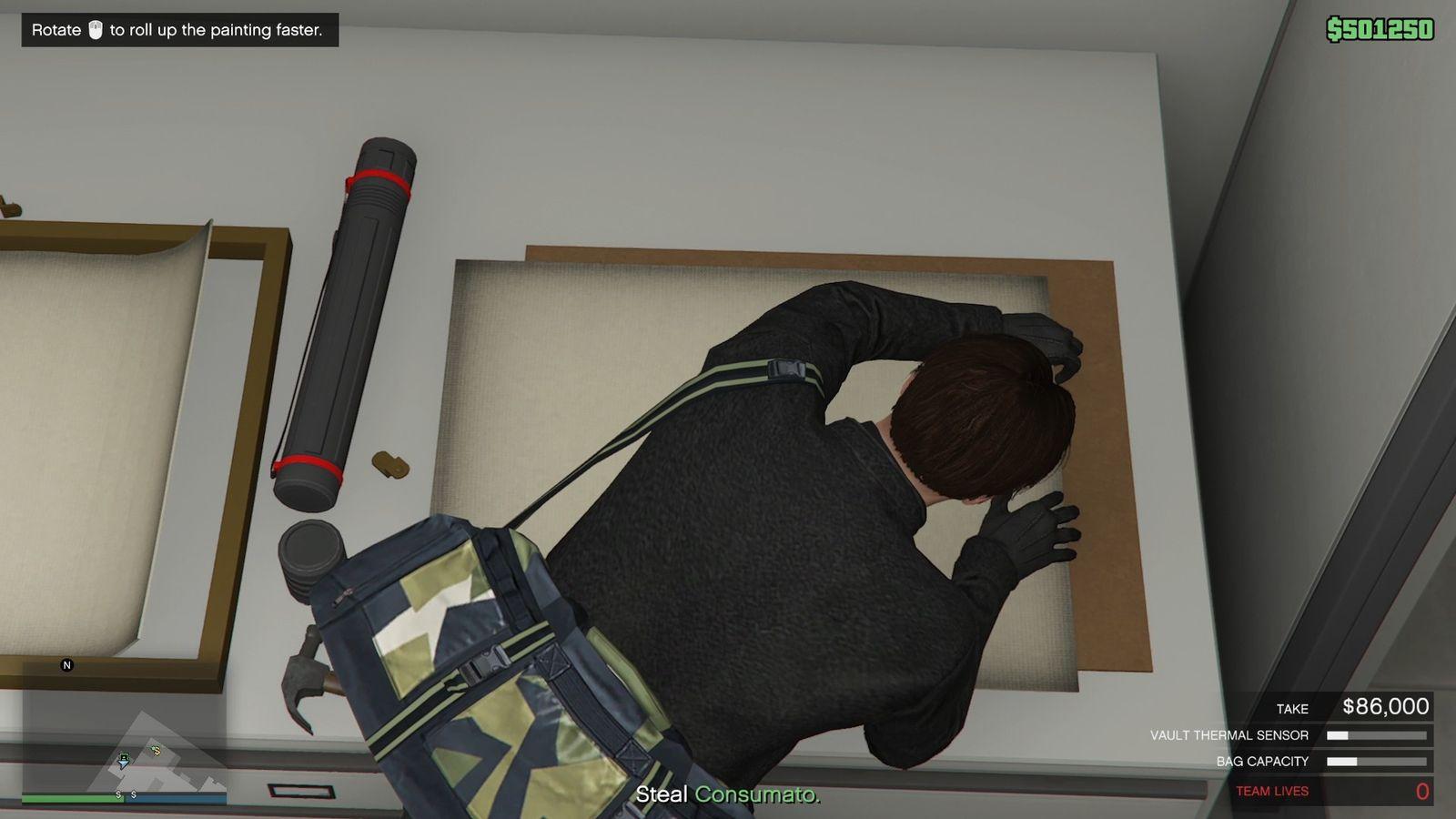 Stealing the painting.