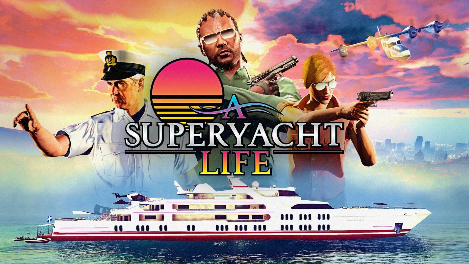 Fiercely brandishing weapons is not our idea of a "superyacht life", but in GTA Online, it is.