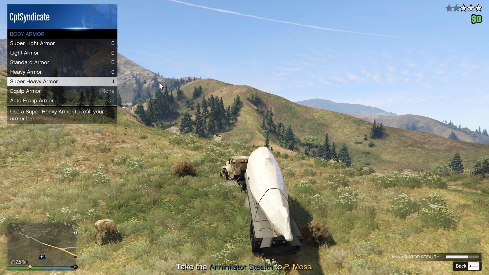 Going off-road to lose the cops.