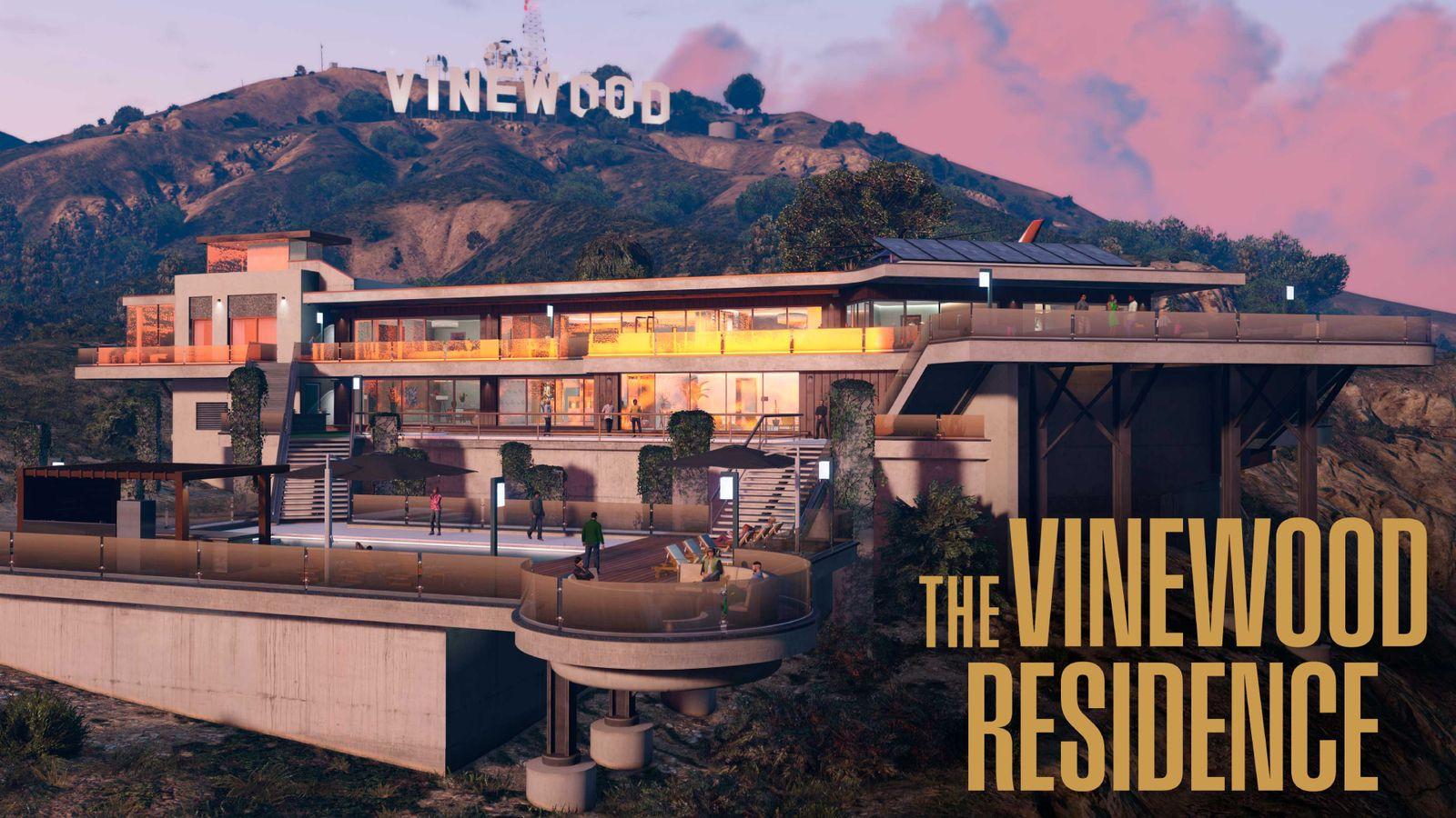 Owners of this property will enjoy city views under the famous Vinewood sign in GTA.