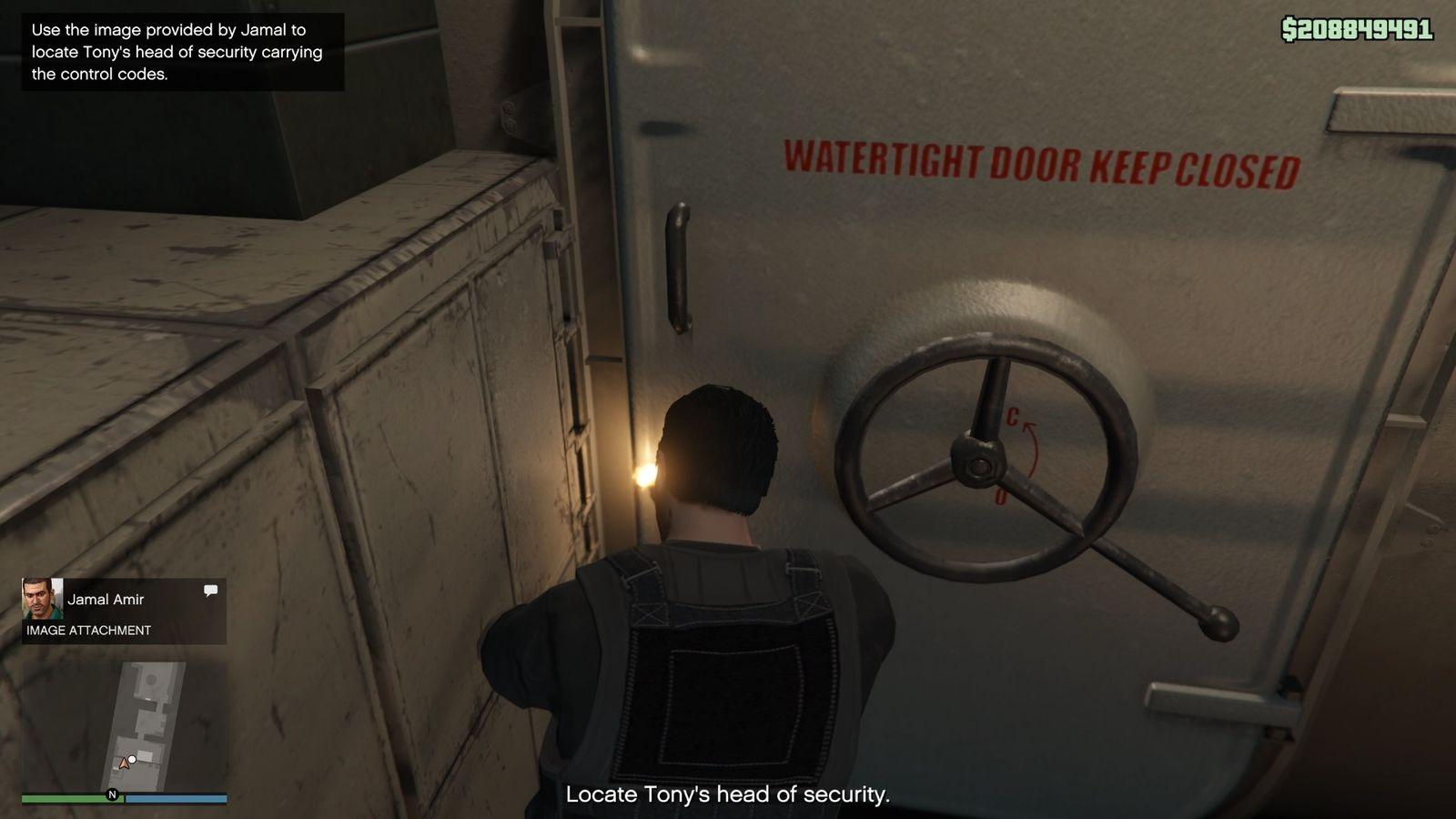 Opening the sealed door.